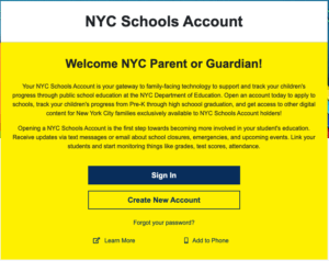 How to create your NYCSA Accounts