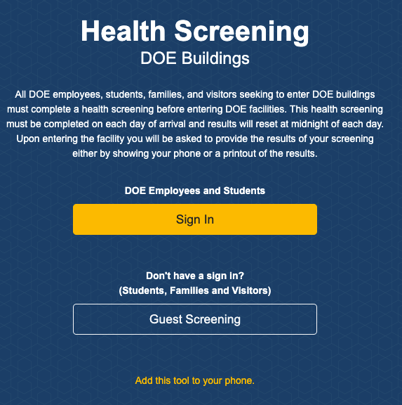 How to do my Health Screening?