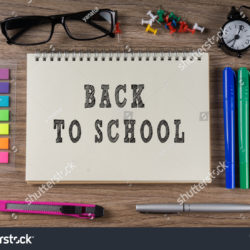 stock photo back to school word on notebook 563870653