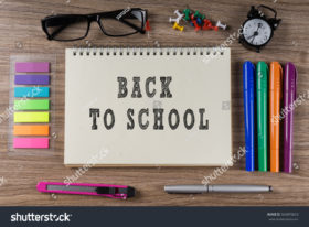 stock photo back to school word on notebook 563870653