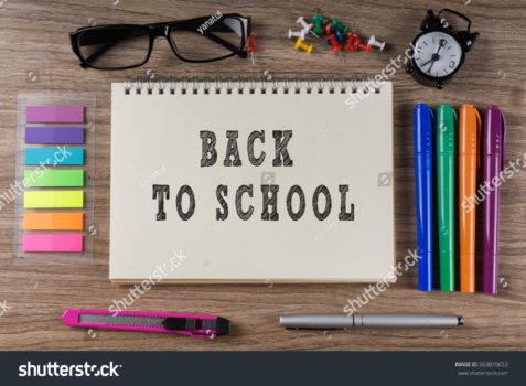 stock photo back to school word on notebook 563870653