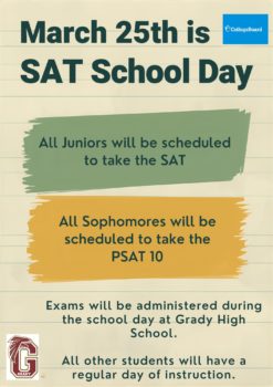 March 25th SAT School Day Flyer Engaging Layout